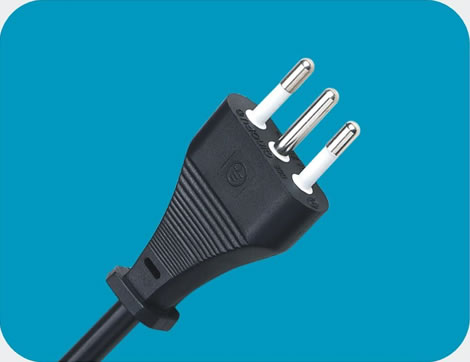 Italy Power Cord 3 pins CEI 23-50 plug